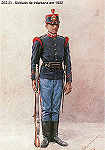 N� 202-23 - Soldado de Infantaria em 1902 - Aguarela do Cor. Ribeiro Artur - Edi��o Jornal do Ex�rcito, 1987 - Dim. 15x10,3 cm - Col. A. Monge da Silva