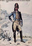 N� 220-25 - Guarda do Vice-rei do Rio de Janeiro, Sargento, 1777 - Aguarela do Cor. Ribeiro Artur - Edi��o Jornal do Ex�rcito, 1987 - Dim. 15x10,3 cm - Col. A. Monge da Silva