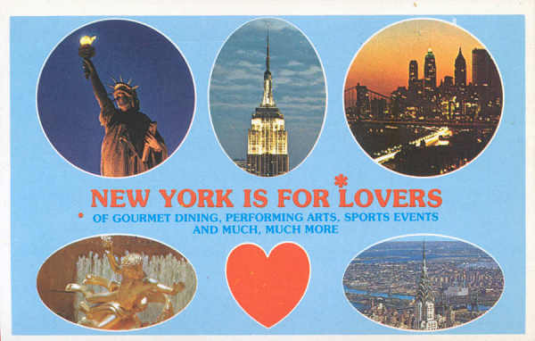 N� P321597 - NY for lovers - Editor �Ogden Foods Service Corp.� - Dim. 13,9x9,0 cm - Col. A. Monge da Silva (cerca de 1980)