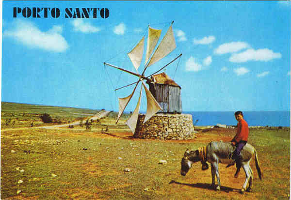 N� 168 - PORTO SANTO. Costumes t�picos da ilha - Ed. BERNARDINO V.G. CARV�O APARTAMENTOS PIORNAIS-BLOCO 9-3.�A - FUNCHAL LITO OF. ARTISTAS REUNIDOS-PORTO - SD - Dim. 14,9x10,3 cm - Col. Manuel B�ia (1988).