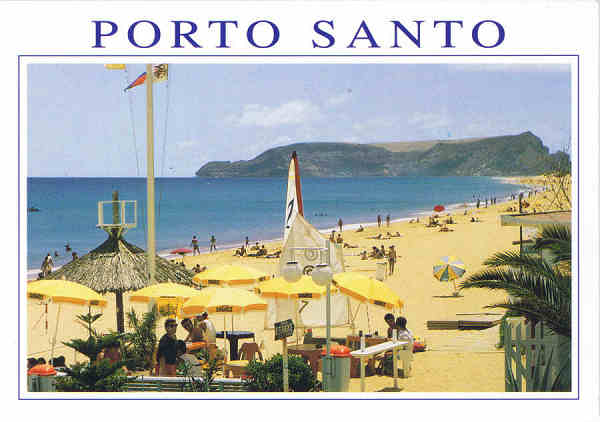 N.� 36 PS - PORTO SANTO (Madeira) - Ed. ESCUDO DE OURO Distribuidor: FRANCISCO RIBEIRO-Rua Nova de S. Pedro,27-29 9000 FUNCHAL,Madeira (Tel.223930) Printed in Spain by FISA-Barcelona Fotografias por IMAGEM REAL.Lisboa - SD - Dim. 14,8x10,3 cm - Col. Manuel B�ia (1997).