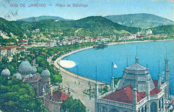 SN - Praia de Botafogo  - Dim. 13,7x8,7 cm - Edi��o an�nima - Circulado em 1923 - Col. A. Monge da Silva (1923)
