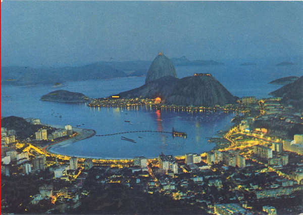 N� 101 - Rio de noite - Dim. 15,0x10,5 cm - Editora Gr�fica Franco Brasileira, Rio - Circulado em 1970 - Col. A. Monge da Silva (1970)