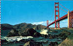 N� 5P8337 - San Francisco - Golden Gate Bridge (8) - Editor Smith Novelty Co, San Francisco - Dim. 14x9 cm - Col. Am�lcar Monge da Silva (- Adquirido em 1979)