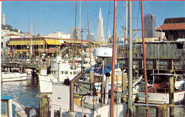 N� C28794 - San Francisco - Fishermans Wharf (1) - Editor Smith Novelty Co, San Francisco - Dim. 14x9 cm - Col. Am�lcar Monge da Silva (- Adquirido em 1979)
