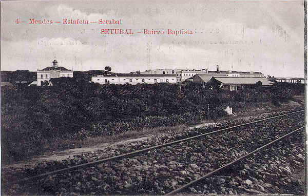 N� 4 - Bairro Baptista - Editor "Mendes-Estafeta", Set�bal - Dim. 140x89 mm - Col. A. Monge da Silva (anterior a 1910)