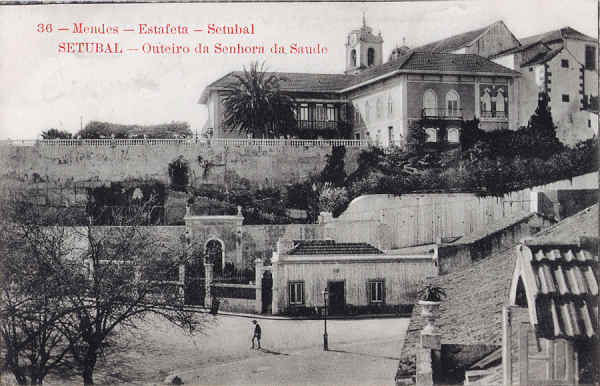 N� 36 - Outeiro da Senhora da Sa�de - Editor "Mendes-Estafeta", Set�bal - Dim. 140x90 mm - Col. A. Monge da Silva (anterior a 1910)