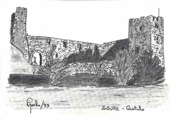 N� 2 - Castelo de Soure - Aguarelas e Desenhos de FASilvaRocha (1999) - Ed Autor - 10,5x15 cm. - Col. Silva Rocha