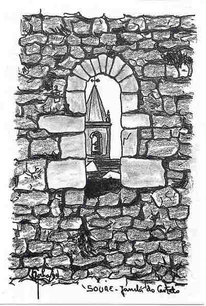 N� 10 - Janela do Castelo - Aguarelas e Desenhos de FASilvaRocha (1999) - Ed Autor - 10,5x15 cm. - Col. Silva Rocha