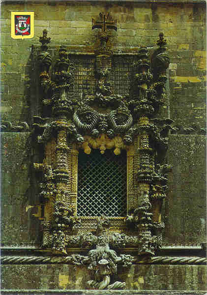 N� 529 - Tomar. Janela Manuelina da sala do cap�tulo no Convento de Cristo - Ed. Fisa - SD- Dim. 10,4x14,9 cm - Col. Jo�o Ponte