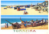 Ref� AVR-0080, TORREIRA (MURTOSA), A praia e os pescadores da x�vega, Costa de Prata, Aveiro Portugal, Ed. GRAFIPOST, Tel. 214342080, SD, Dim. 150x105 mm, Col. Nela d'Almeida.