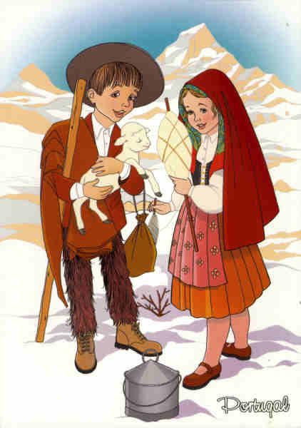 N.� 713 - Trajes t�picos SERRA DA ESTRELA - PORTUGAL - Ed. Design - SD - Dim. 10,4x14,8 cm. - Col. F�tima B�ia(2010)