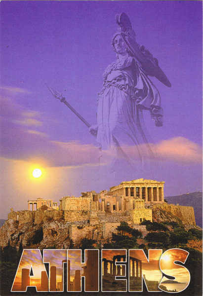 N.� 494 - GR�CIA - ATENAS - Ed. HAITALIS, 13, ASTROUS STR.,13121 ATENAS, TEL.:210 5766883 - SD - Dim. 11x16,1 cm - Col. F�tima B�ia (2007)