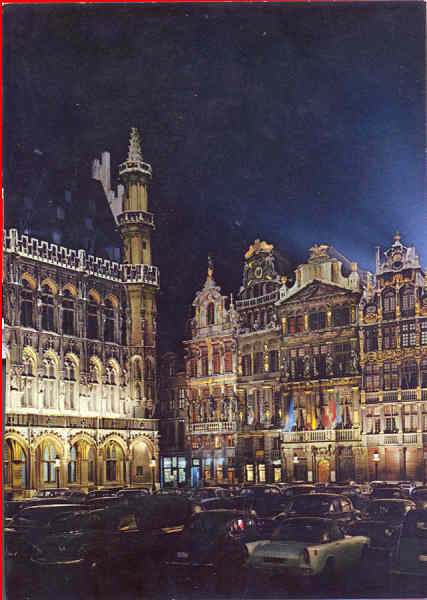 N� 96 - Recanto da Grand Place � noite 2 - Edi��o JC - Dim. 14,7x10,4 cm - Col. A. Monge da Silva (c. 1968)
