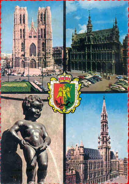 N� 103 - Recorda��o de Bruxelas - Edi��o JC - Dim. 14,7x10,4 cm - Carimbo Postal 1968 - Col. A. Monge da Silva (c. 1968)
