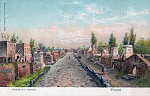 N� 19949 - Pompeia, Strada del Sepolcri - Editor �Stengel & Co�, Dresden, Alemanha- Dim. 14,2x9 cm - Col. Am�lcar Monge da Silva (c. 1907)