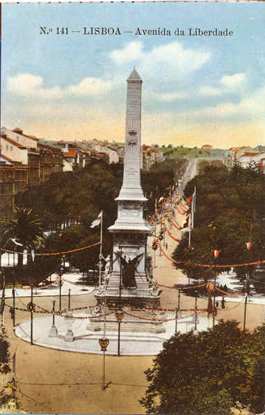 N� 141 - Lisboa. Avenida da Liberdade - Editor n�o indicado - SD - Dim. 88x137 mm - Col. Enio Semedo