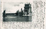 S/N - Torre de Bel�m - Editor Jos� Afonso, Loja das �guas, Rua do Ouro, 263, Lisboa - Dim. 139x90 mm - Carimbo postal 28JAN1903 - Col. A. Monge da Silva (cerca de 1900)