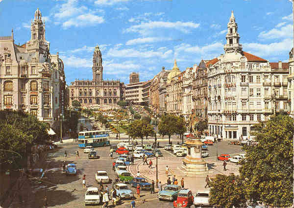 Ref 82/375 - PORTO - Pra�a da Liberdade - Ed. G�tica, Porto, Rua N. Sr� de F�tma, 298, Tel. 66347 - SD - Dim. 103x146 mm - Col. Gra�a Maia 