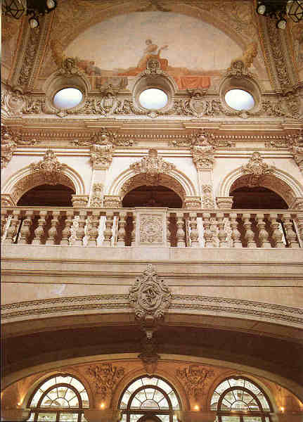 SN - Pal�cio da Associa��o Comercial do Porto. Pormenor da cantaria da escadaria nobre - Ed. da Associa��o Comercial do Porto - SD - Dim. 104x149 mm - Col. Gra�a Maia