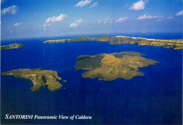 S 104 - Gr�cia SANTORINI. Vista Panor�mica da Caldeira - Ed. I. MATHIOULAKIS & Co. 1. Andromedas str., 162 31 Vyronas Athens - Greece - tel. 210 7661351 - SD - Dim. 16,1x11,1 cm - Col. F�tima B�ia (2007)