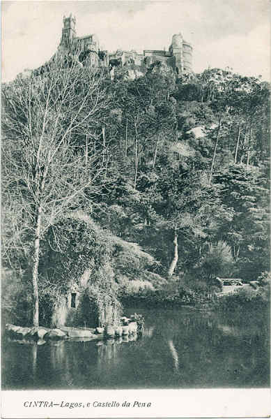 S/N - Lagos e castello da Pena - Edi��o Tabacaria Inglesa, P� duque da Terceira, 18, Lisboa - Dim. 137x89 mm - Col. A. Monge da Silva (anterior a 1910)