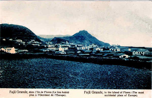 SN - Faj� Grande, na ilha das Flores, o lugar habitado mais ocidental da Europa - Editor desconhecido - Dim. 137x89 mm - Col. A. Monge da Silva (c. 1910)