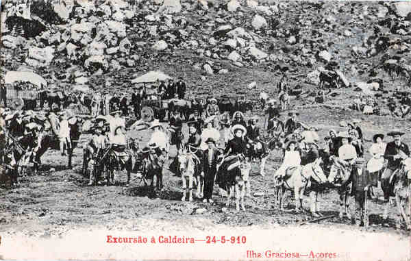 SN - Excurs�o � Caldeira em 24/5/1910 - Editor desconhecido - Dim. 40x90 mm - Circulado em 16DEZ1911- Col. A. Monge da Silva (c. 1910)