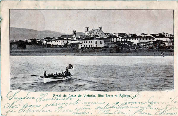 SN - Areal da Praia da Victoria - Edi��o da Loja do Buraco - Dim. 143x94 mm - Carimbo Postal 17JUL1906- Col. A. Monge da Silva (c. 1905)