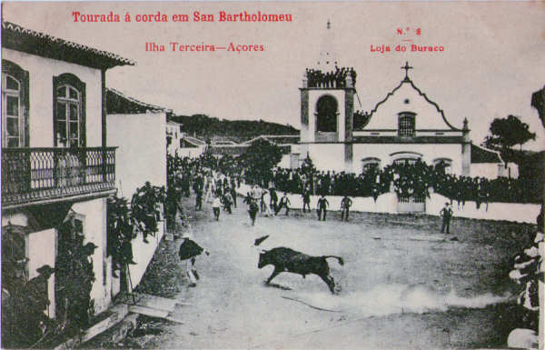 N� 8 - Tourada � corda em San Bartholomeu - Edi��o da Loja do Buraco - Dim. 140x90 mm - Col. A. Monge da Silva (anterior a 1910)