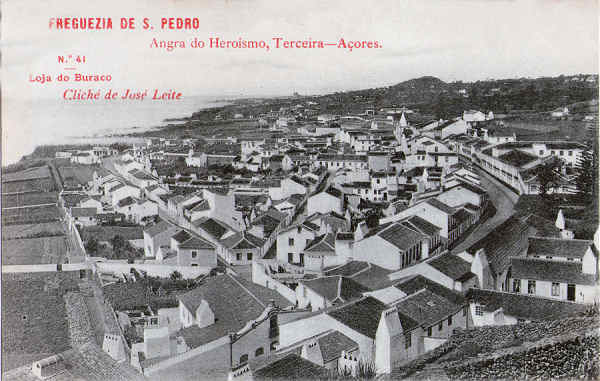 N� 41 - Angra do Heroismo, Freguesia de S. Pedro -  Edi��o da Loja do Buraco, clich� de Jos� Leite - Dim. 138x88 mm - Col. A. Monge da Silva (anterior a 1910)