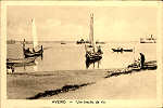 SN - AVEIRO - Um trecho da ria - Ed. Souto Ratolla, Aveiro - Dim. 90x137 mm - Circulado em 11ABR1928 - Col. �nio Semedo