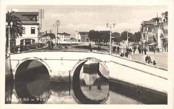 N� 30 - Aveiro. Ponte e Rocio - Ed. n�o indicado - SD - Dim. 139x88 mm - Col. �nio Semedo
