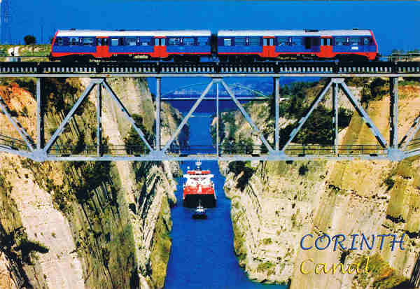 N.� 5042 - GR�CIA. Canal de CORINTO - Ed. Spyros Spyrou - Photo Gallery, Aegina 180 10. TEL. Mobile: 6944186944 - SD - Dim. 16x11 cm - Col. F�tima B�ia (2007)