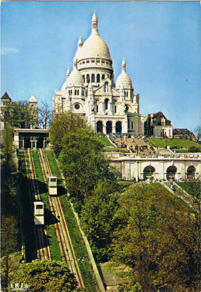 N� 476 - PARIS - La Basilique du Sacr�-Coeur et le funiculaire - Ed. CHANTAL, 74, rue des Archives, Paris Imprim� en France IRIS MEXICHROME - SD Dim. 10,2x 14,8 cm - Col. Manuel B�ia