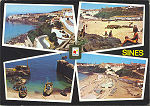 N� 868 - SINES (Portugal) - Praia, doca e vista geral - Ed. LIFER, Porto - SD - Dim. 147x103 mm - Circulado em 12/8/1971 - Col. Gra�a Maia