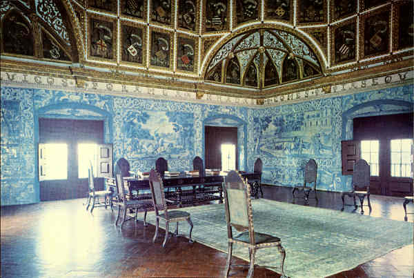 N� 854 - PAL�CIO NACIONAL DE SINTRA (Portugal) - Sala dos Braz�es - Ed. Col. Passaporte LOTY - SD - Dim. 150x104 mm - Col. Gra�a Maia