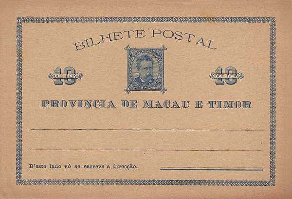 SN - Prov�ncia de Macau e Timor - Edi��o ???, c. 1885 - Dim. ??x?? cm - Col. ???.