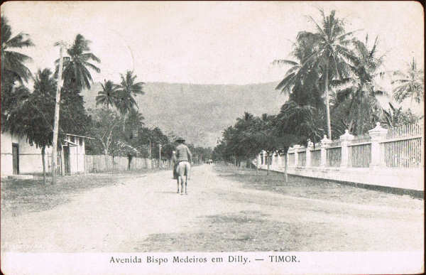 SN - Avenida Bispo Medeiros em D�lly, Timor - Edi��o ??? -  SD - Circulado em 1907 - Dim. ??x?? cm - Col. Monge da Silva