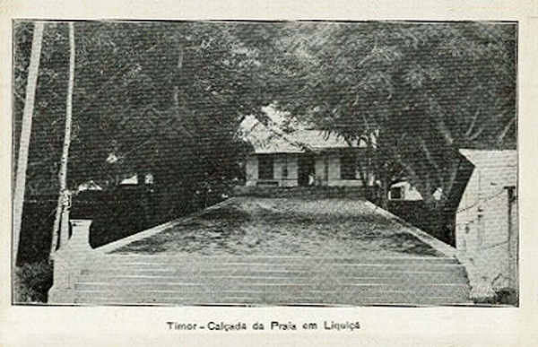 SN - Timor - Cal�ada da Praia em Liqui�� - Edi��o da Circunscri��o Civil de Liqui�a -  SD - Dim. ??x?? cm - Col. Monge da Silva (Cerca de 1925)