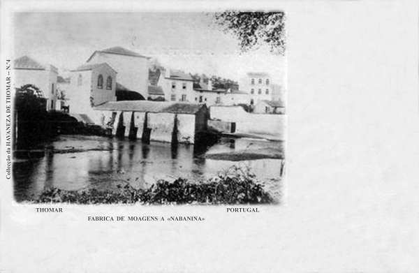 N� 4 - Fabrica de moagens �A Nabantina� - Collec��o da Havaneza de Thomar - Dim. 140x90 mm - Col. A. Monge da Silva (cerca de 1900)