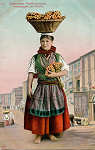 N� 1512 - Costumes Portuguezes, Vendedeira do Porto - 2, Alberto Ferreira, editor, P. da Batalha, Porto - Dim. 138x89 mm - Col. A. Monge da Silva (c. 1910)