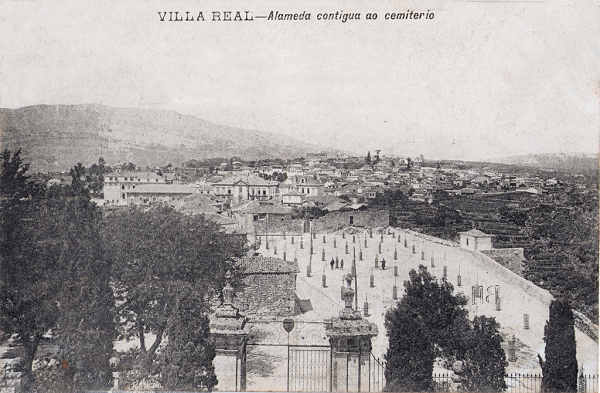 SN - Alameda contigua ao cemiterio - Dim. 139x90 mm - Editor Phototypia "A.Pinheiro", Gui�es. - Col. A. Monge da Silva