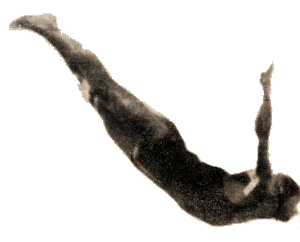 Um impec�vel �salto de anjo� do campe�o nacional Francelino Costa.