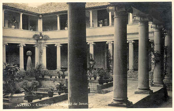 SN - Aveiro - Claustro do Convento de Jesus - Edi��o de Souto Ratolla, Aveiro - SD - Dim 14x9 cm - Col FMSarmento.