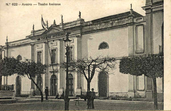 N.� 622 AVEIRO Theatro Aveirense - Edi��o de Alberto Malva, Rua da Magdalena, 23 Lisboa - SD - Dimens�es: 13,8x8,9 cm. - Col. FMSarmento.