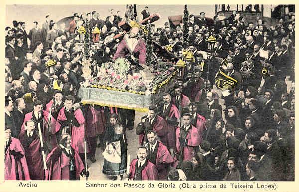 S/N - AVEIRO Senhor dos Passos da Gl�ria (obra prima de Teixeira Lopes) - Edi��o de Souto Ratolla - SD - Dim. 13,9x9 cm. - Col FMSarmento.