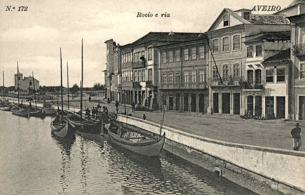 N.� 172 - AVEIRO Rocio e Ria - Edi��o de Alberto Malva, Rua de S Juli�o, 41 Lx - SD - Dim. 13,7x8,8 cm. - Col.  FMSarmento.