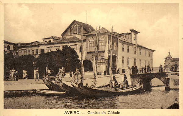 S/N - Aveiro Centro da cidade - Edi��o de Souto Ratolla, Aveiro - SD - Dim 13,9x8,9 cm. - Col.  FMSarmento.
