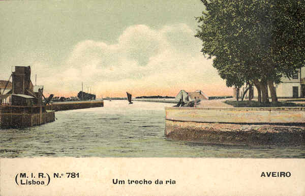 N.� 781 - Aveiro Um trecho da ria - Editores M.I.R. Lisboa - SD - Dim 13,8x8,9 cm. - Col.  FMSarmento.